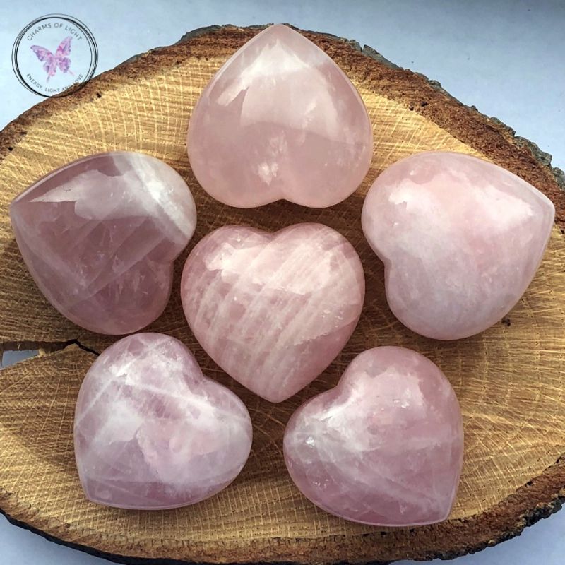 Rose Quartz Heart 40mm